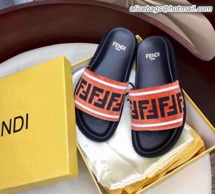 Best Quality Fendi Fabric Slides G10324 Orange