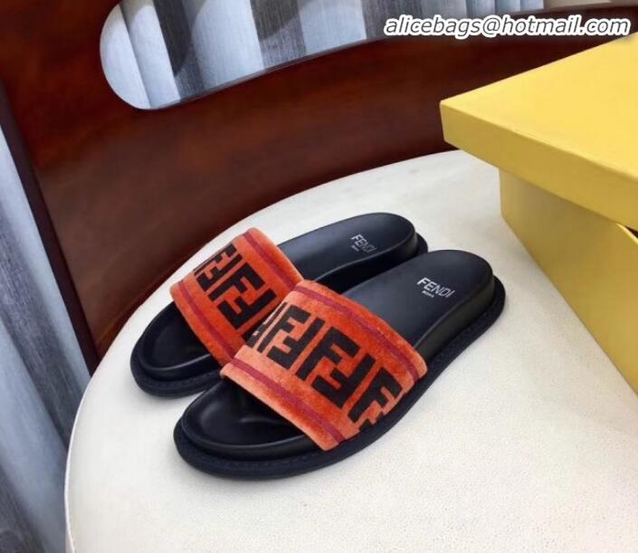 Shop Duplicate Fendi Fabric Slides G10324 Red