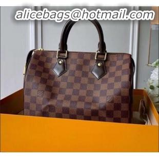 Shop Duplicate Louis Vuitton Damier Ebene Canvas Speedy 25 Top Handle Bag N41365 2020