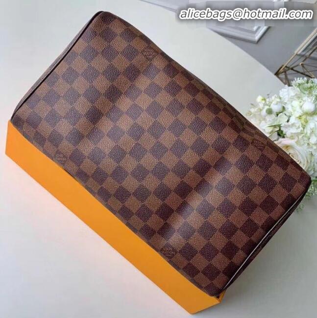 Classic Faux Louis Vuitton Damier Ebene Canvas Speedy 30 Top Handle Bag N41364 2020