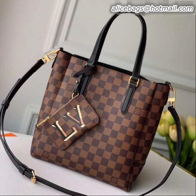 Discount Louis Vuitton Belmont PM Damier Ebene Canvas Tote Bag N60297 Black 2020