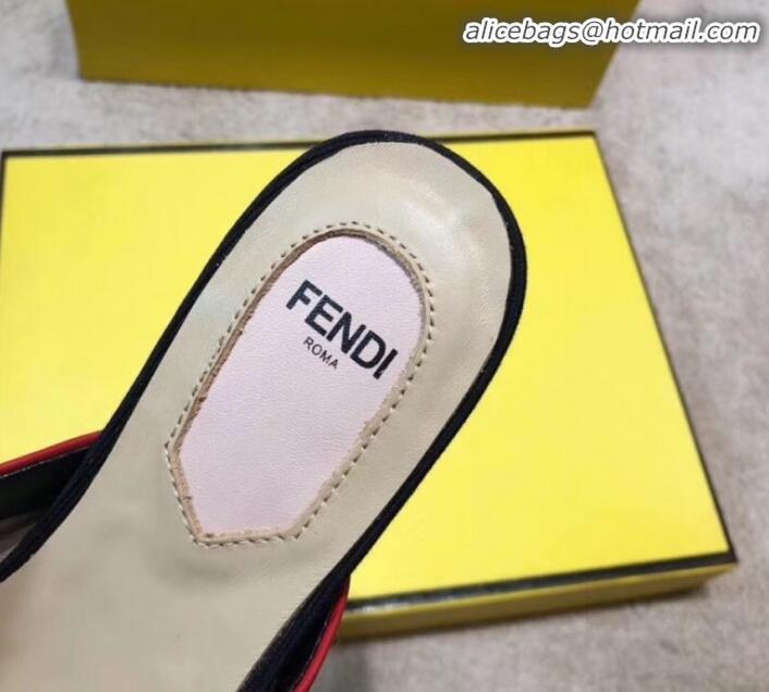 Charming Fendi Logo Studs Flat Mules G31159 White 2020