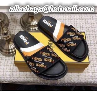 Top Quality Fendi Twist Flat Satin Slide Sandals G32004 Coffee 2020