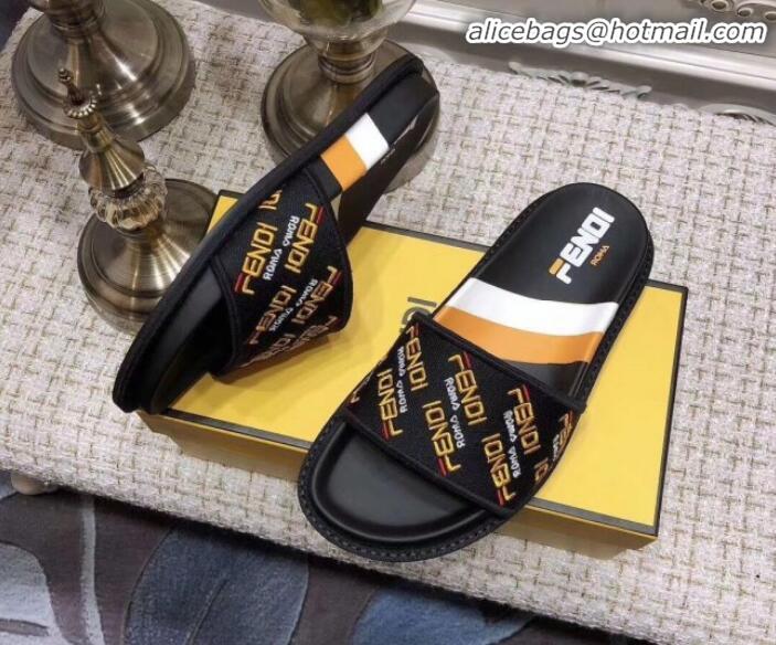 Top Quality Fendi Twist Flat Satin Slide Sandals G32004 Coffee 2020