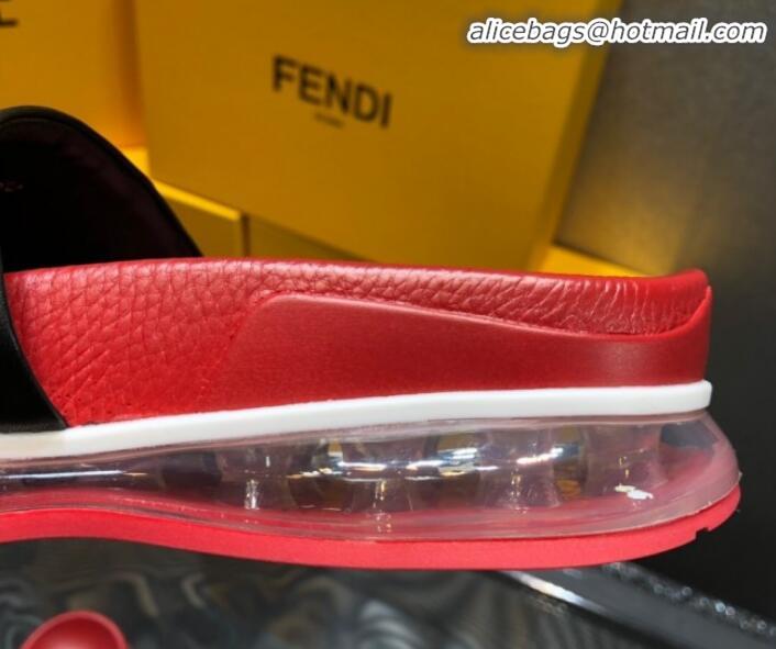 Purchase Fendi Calfskin Roma Logo Print Slide Sandals G41638 Red 2020