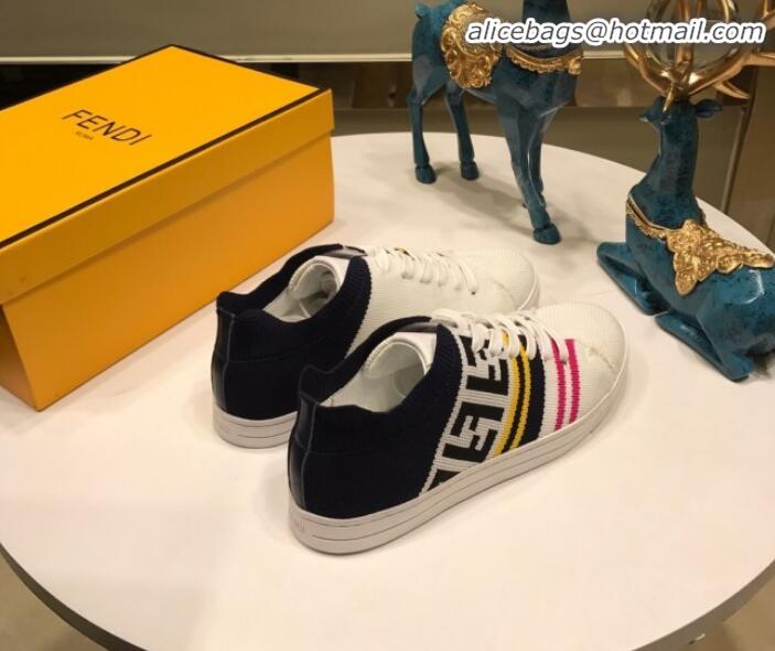 Shop Cheap Fendi FF Logo Fabric Sneakers G41656 White 2020