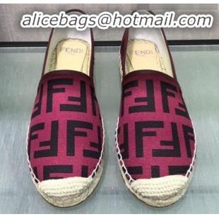 Top Quality Fendi FF Canvas Espadrilles G70145 Purple