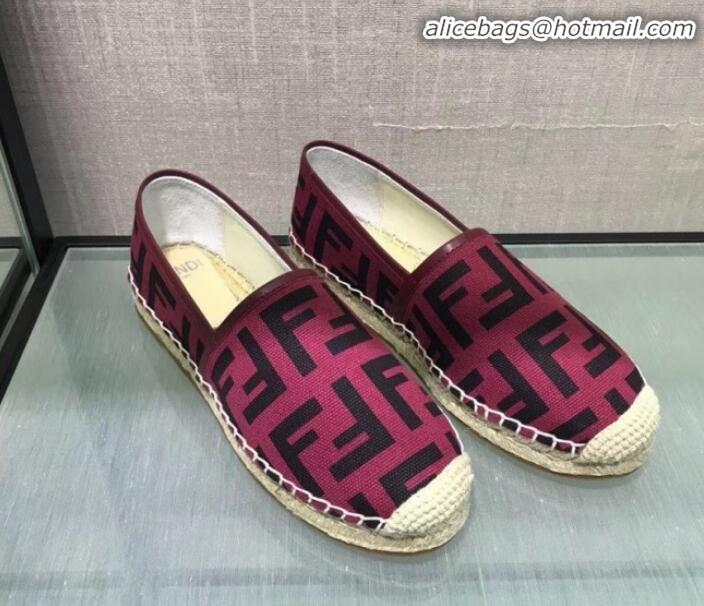 Top Quality Fendi FF Canvas Espadrilles G70145 Purple