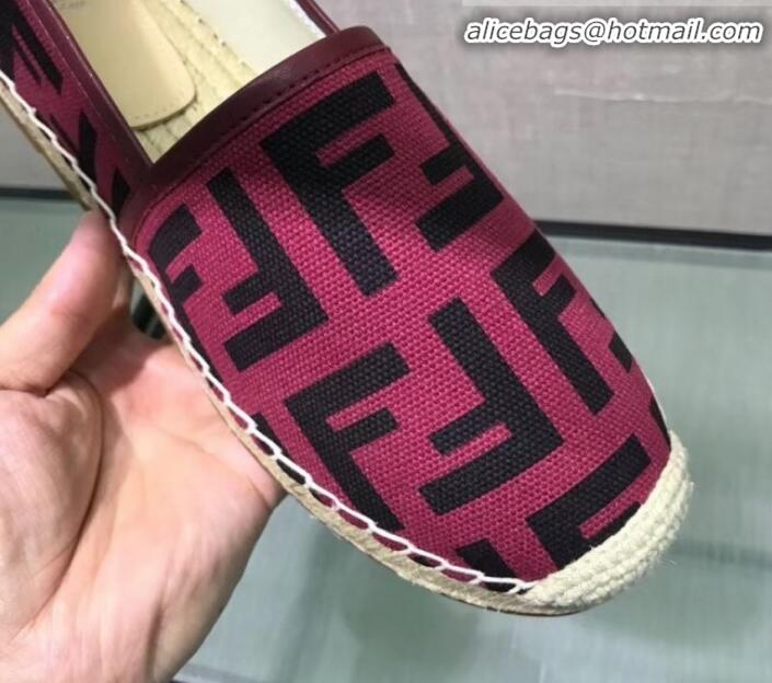 Top Quality Fendi FF Canvas Espadrilles G70145 Purple