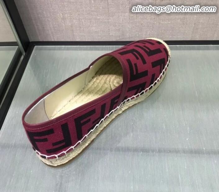 Top Quality Fendi FF Canvas Espadrilles G70145 Purple