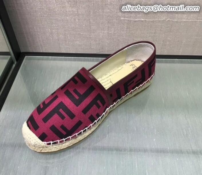 Top Quality Fendi FF Canvas Espadrilles G70145 Purple