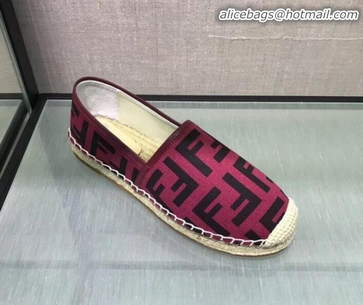 Top Quality Fendi FF Canvas Espadrilles G70145 Purple