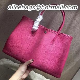 AAAAA Discount Hermes Garden Party 36cm 30cm Tote Bag Original Leather A129L Rose Red