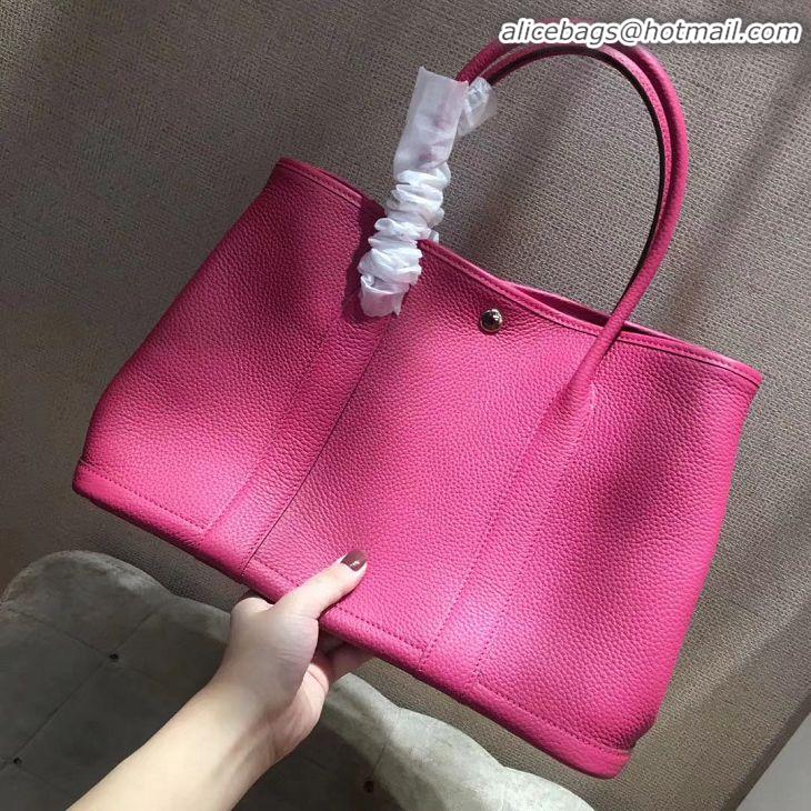 AAAAA Discount Hermes Garden Party 36cm 30cm Tote Bag Original Leather A129L Rose Red