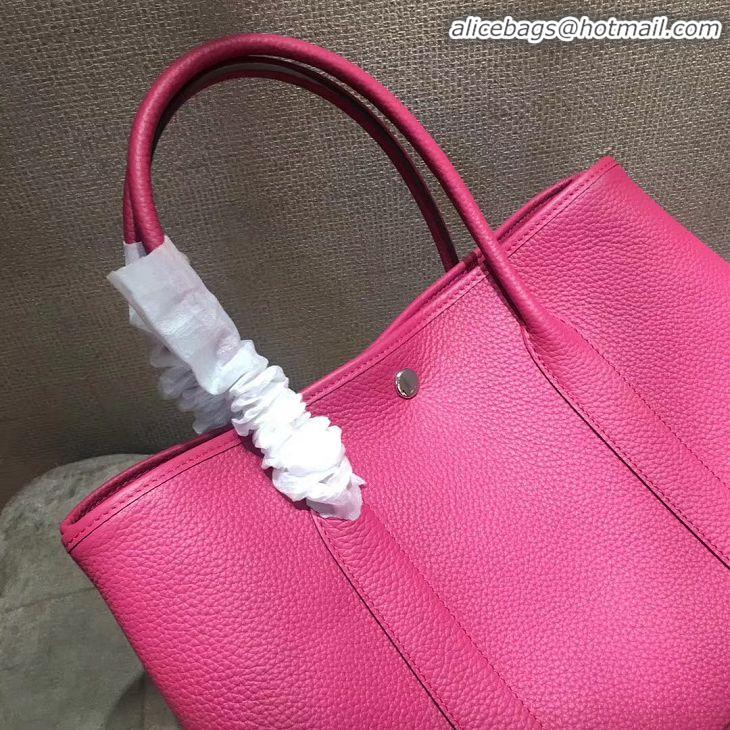 AAAAA Discount Hermes Garden Party 36cm 30cm Tote Bag Original Leather A129L Rose Red