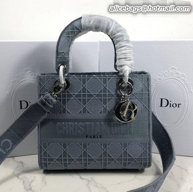 Trendy Design Dior Lady Dior Medium Bag in Geometry Embroidered Canvas CD1907 Light Grey 2020