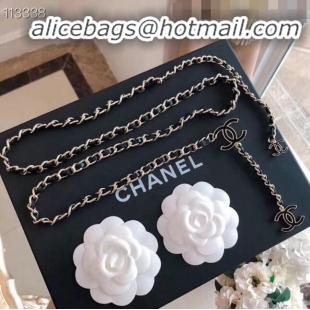 Affordable Price  Chanel Lambskin Chain CC Belt 11139 Black/Gold