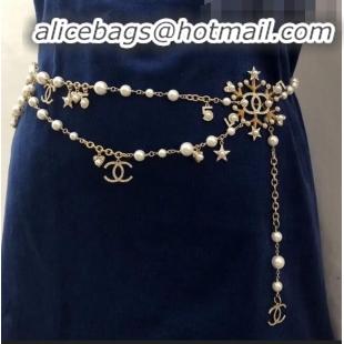 Shop Duplicate Chanel Snowflake Chain Belt AB2333