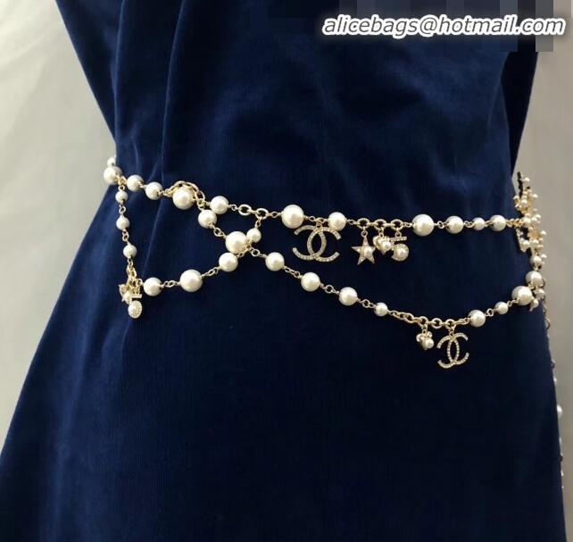 Shop Duplicate Chanel Snowflake Chain Belt AB2333