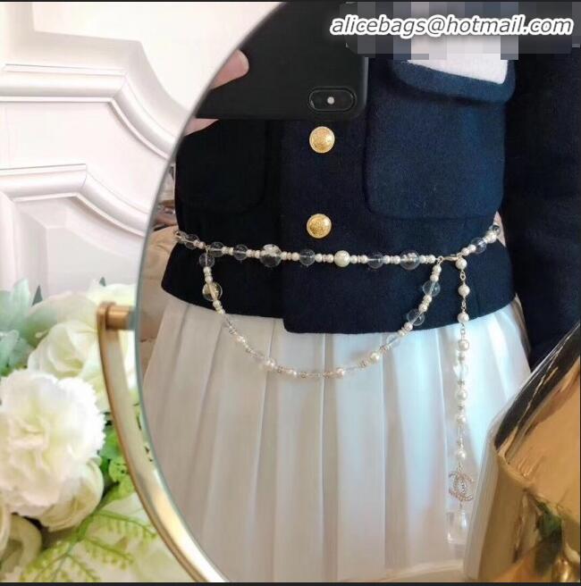 Lower Price Chanel Pearl Resin Belt AB2563