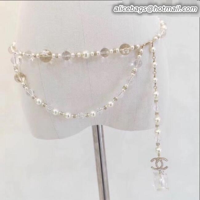 Lower Price Chanel Pearl Resin Belt AB2563