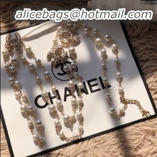 Newly Launched Chanel CC Pearl Chain Belt 10319 Gold