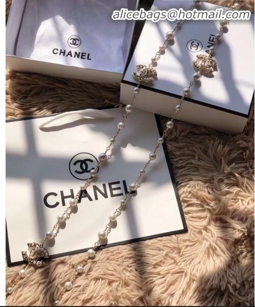 Newly Launched Chanel CC Pearl Chain Belt 10319 Gold