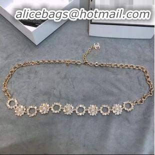 Stylish Promotion Chanel Crystal Pearl Chain Belt AB1836