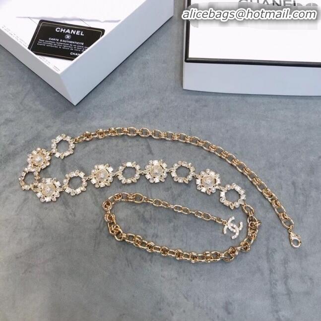 Stylish Promotion Chanel Crystal Pearl Chain Belt AB1836