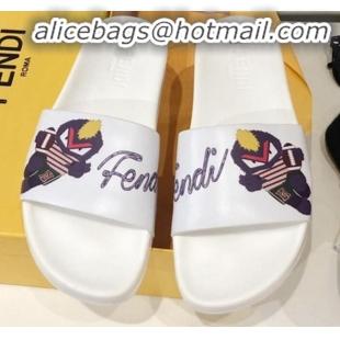 Shop Duplicate Fendi Bag Bugs Flat Slide Sandals G82157