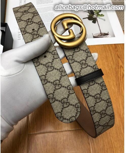 New Design Gucci GG Canvas Belt Width 38mm with Interlocking G Buckle 12049 Beige