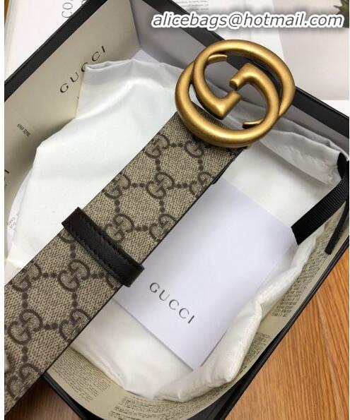 New Design Gucci GG Canvas Belt Width 38mm with Interlocking G Buckle 12049 Beige