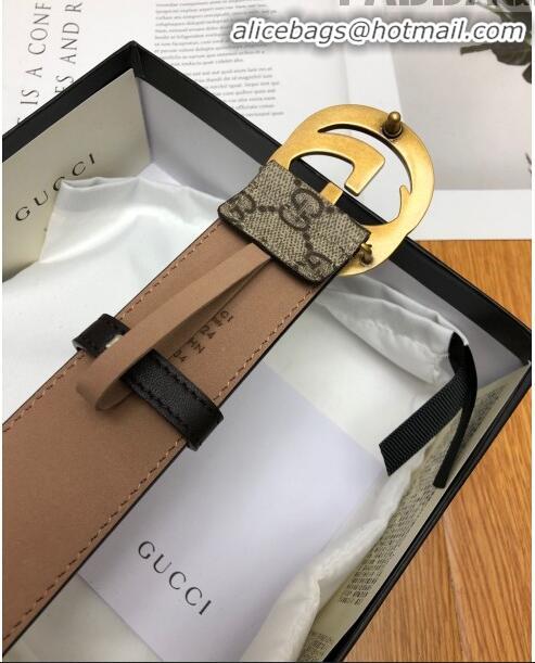 New Design Gucci GG Canvas Belt Width 38mm with Interlocking G Buckle 12049 Beige