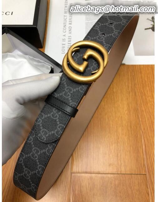 Best Price Gucci GG Canvas Belt Width 38mm with Interlocking G Buckle 112050 Black