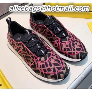 Top Design Fendi FFreedom FF Slip-on Sneakers G91112 Pink