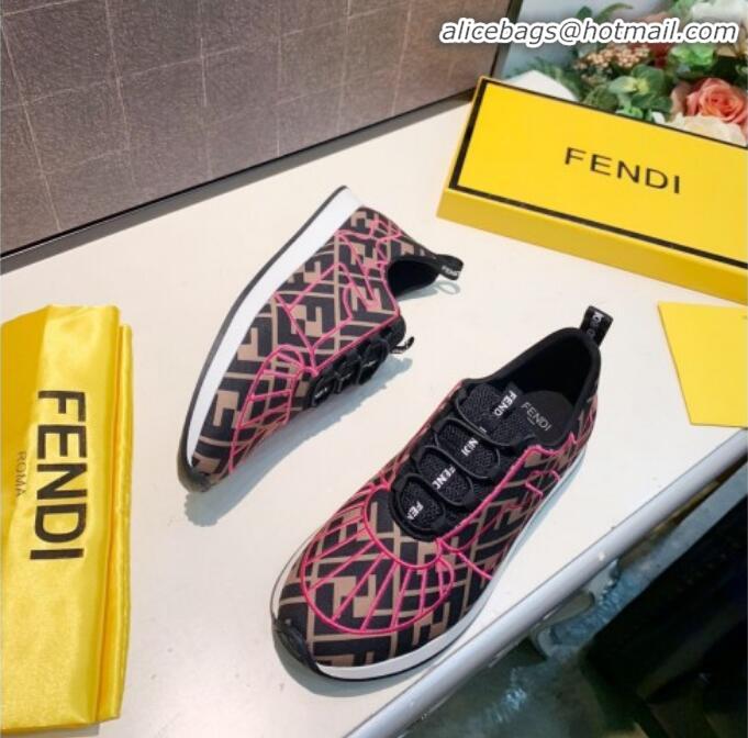 Top Design Fendi FFreedom FF Slip-on Sneakers G91112 Pink