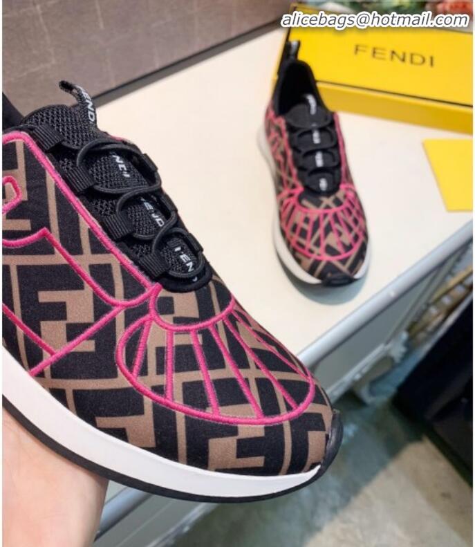 Top Design Fendi FFreedom FF Slip-on Sneakers G91112 Pink