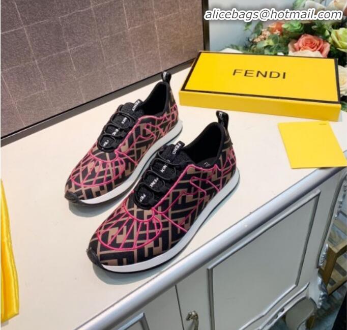 Top Design Fendi FFreedom FF Slip-on Sneakers G91112 Pink