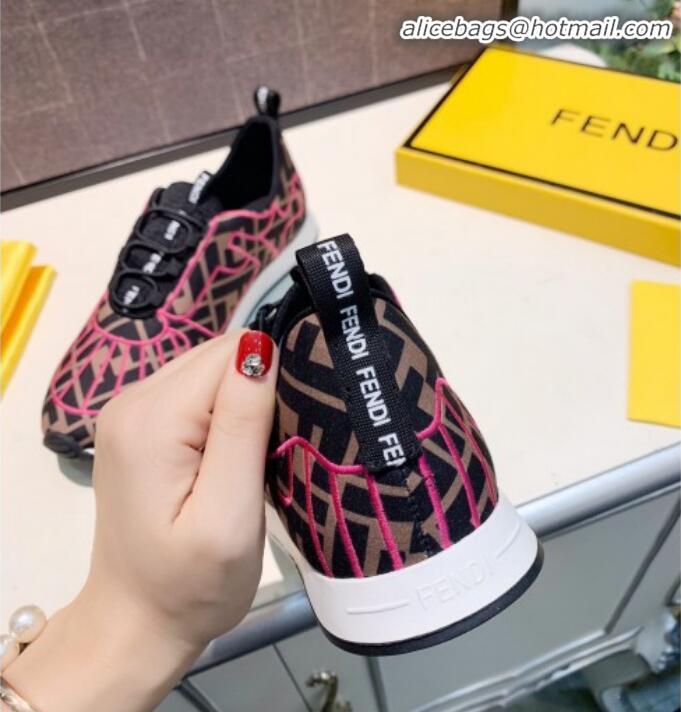 Top Design Fendi FFreedom FF Slip-on Sneakers G91112 Pink