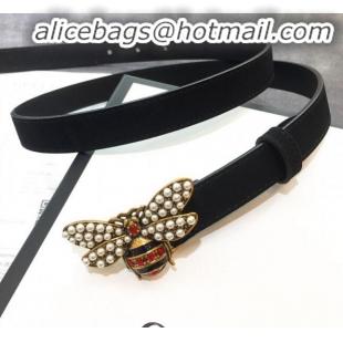 Spot Bulk Gucci Queen Margaret Leather Belt Width 20mm 20333 Black