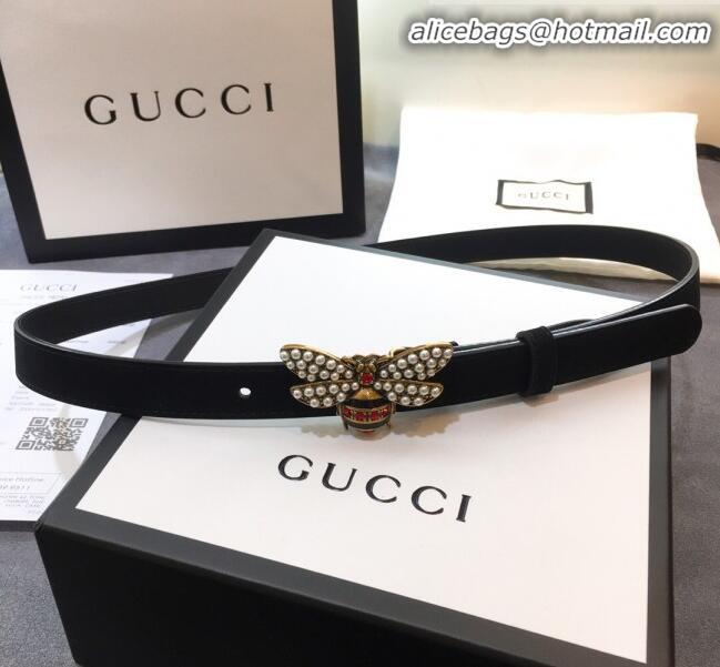 Spot Bulk Gucci Queen Margaret Leather Belt Width 20mm 20333 Black