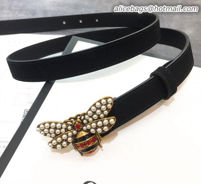 Spot Bulk Gucci Queen Margaret Leather Belt Width 20mm 20333 Black