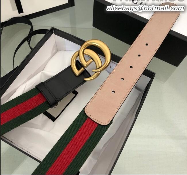 Wholesale Gucci Web Fabric Belt Width 38mm with GG Buckle 20651 Red/Green/Gold