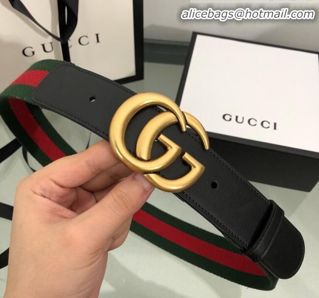 Wholesale Gucci Web Fabric Belt Width 38mm with GG Buckle 20651 Red/Green/Gold