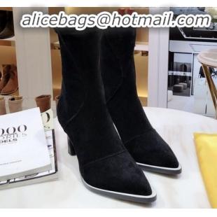 Best Price Fendi FFreedom Stretch Fabric Heel Short Boots G92340 Black