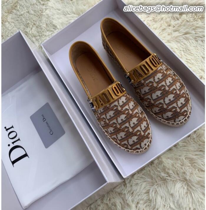 Good Product Dior J'Adior Espadrilles in Coffee Oblique Canvas G12007 2020