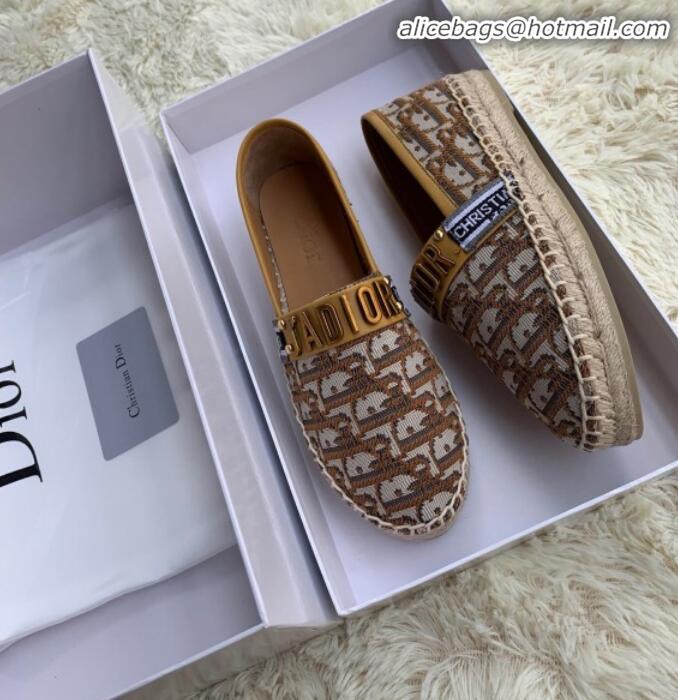 Good Product Dior J'Adior Espadrilles in Coffee Oblique Canvas G12007 2020