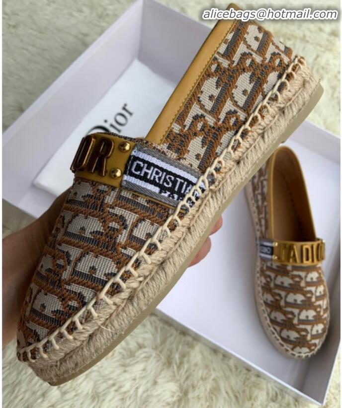 Good Product Dior J'Adior Espadrilles in Coffee Oblique Canvas G12007 2020