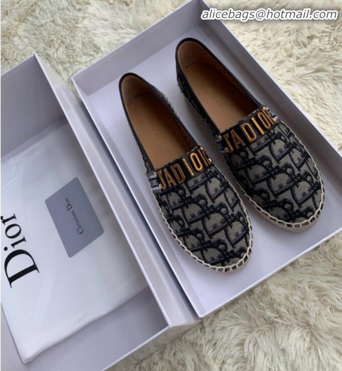 Perfect Dior J'Adior Espadrilles in Blue Oblique Canvas G12008 2020