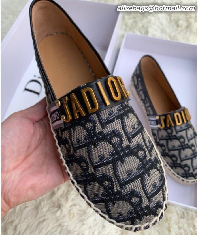 Perfect Dior J'Adior Espadrilles in Blue Oblique Canvas G12008 2020